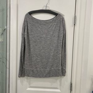 Long sleeve grey jersey shirt